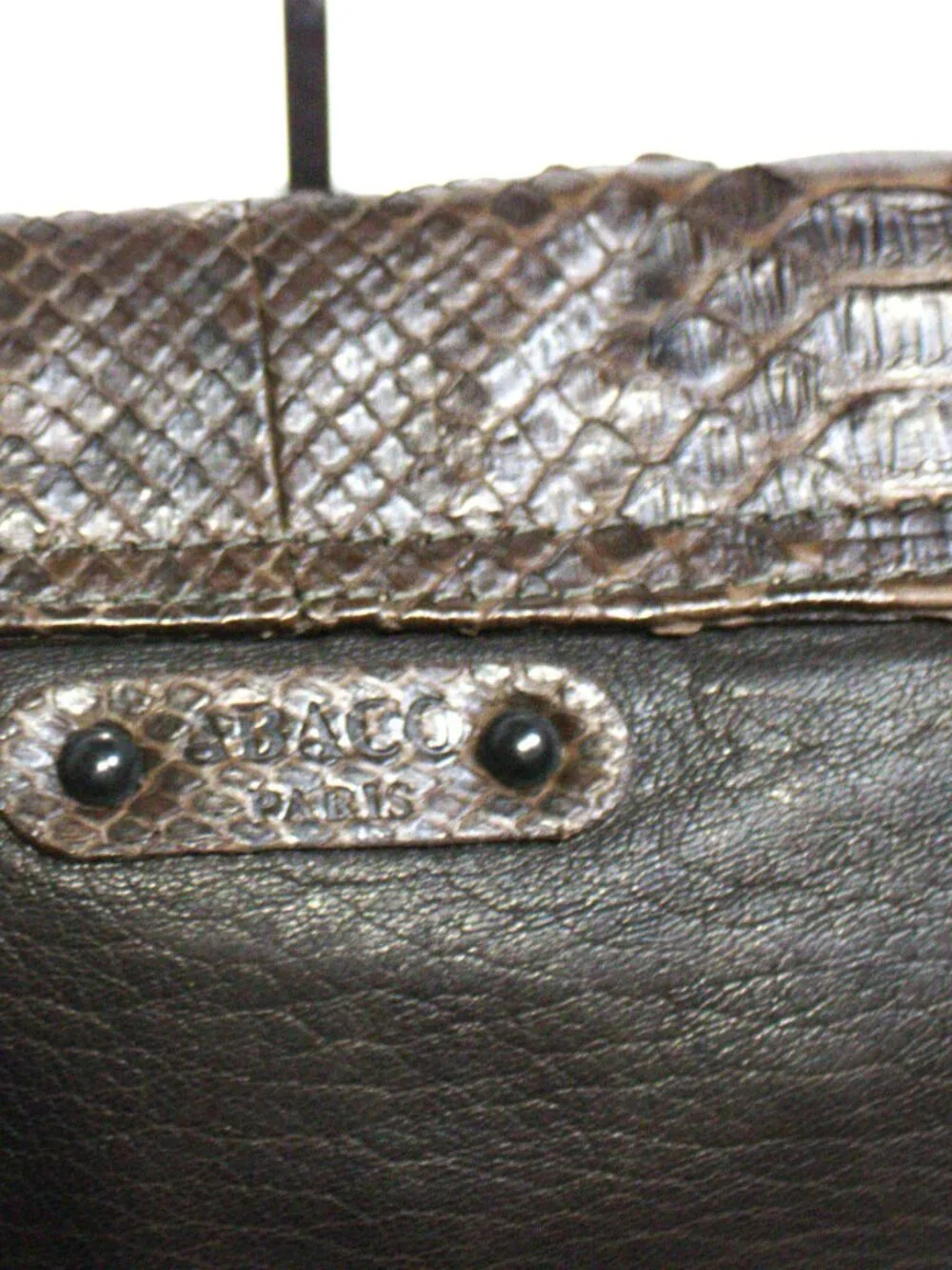 Abaco, Brown Python Exotic Skin, with Brown Leather Trim, Shoulder Bag
